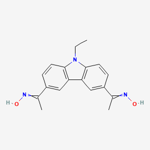 molecular formula C18H19N3O2 B1215791 1-[9-Ethyl-6-(1-hydroxyiminoethyl)-3-carbazolyl]ethanone oxime 