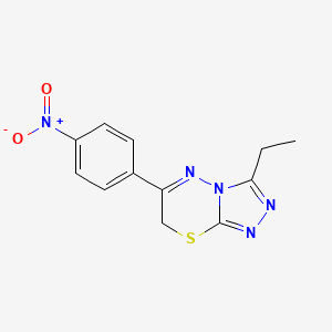 3-ethyl-6-(4-nitrophenyl)-7H-[1,2,4]triazolo[3,4-b][1,3,4]thiadiazine