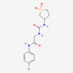 molecular formula C13H16BrN3O4S B12157943 N-(4-bromophenyl)-N~2~-[(1,1-dioxidotetrahydrothiophen-3-yl)carbamoyl]glycinamide 