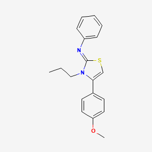 molecular formula C19H20N2OS B12157959 N-[(2Z)-4-(4-methoxyphenyl)-3-propyl-1,3-thiazol-2(3H)-ylidene]aniline 