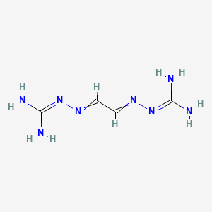 molecular formula C4H10N8 B1215798 2-[2-(Diaminomethylidenehydrazinylidene)ethylideneamino]guanidine 