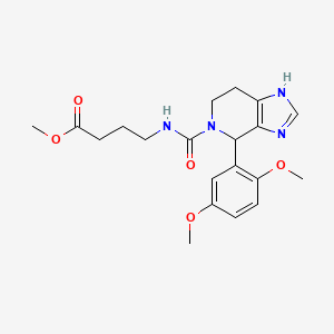 molecular formula C20H26N4O5 B12158078 methyl 4-({[4-(2,5-dimethoxyphenyl)-1,4,6,7-tetrahydro-5H-imidazo[4,5-c]pyridin-5-yl]carbonyl}amino)butanoate 
