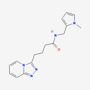 molecular formula C16H19N5O B12158114 N-[(1-methyl-1H-pyrrol-2-yl)methyl]-4-([1,2,4]triazolo[4,3-a]pyridin-3-yl)butanamide 
