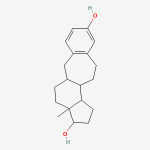 molecular formula C19H26O2 B1215812 9,19-Cyclo-9,10-secoandrosta-1(10),2,4-triene-3,17-diol 