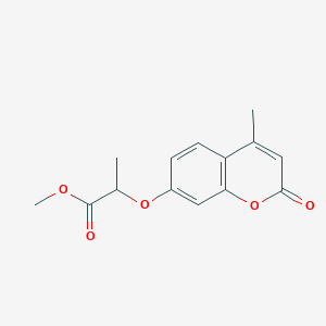 molecular formula C14H14O5 B12158125 methyl 2-[(4-methyl-2-oxo-2H-chromen-7-yl)oxy]propanoate 