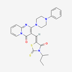 molecular formula C26H27N5O2S2 B12158200 3-{(Z)-[3-(butan-2-yl)-4-oxo-2-thioxo-1,3-thiazolidin-5-ylidene]methyl}-2-(4-phenylpiperazin-1-yl)-4H-pyrido[1,2-a]pyrimidin-4-one 