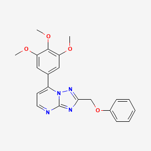 molecular formula C21H20N4O4 B12158258 2-(Phenoxymethyl)-7-(3,4,5-trimethoxyphenyl)[1,2,4]triazolo[1,5-a]pyrimidine 