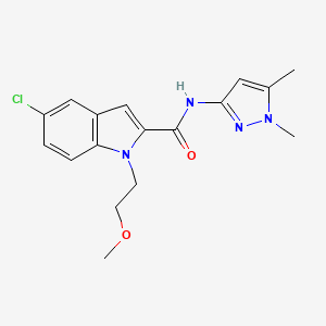 molecular formula C17H19ClN4O2 B12158266 5-chloro-N-(1,5-dimethyl-1H-pyrazol-3-yl)-1-(2-methoxyethyl)-1H-indole-2-carboxamide 