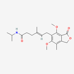molecular formula C21H29NO5 B12158272 (4E)-6-(4,6-dimethoxy-7-methyl-3-oxo-1,3-dihydro-2-benzofuran-5-yl)-4-methyl-N-(propan-2-yl)hex-4-enamide 