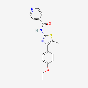 molecular formula C18H17N3O2S B12158321 N-[4-(4-ethoxyphenyl)-5-methyl-1,3-thiazol-2-yl]pyridine-4-carboxamide 