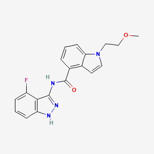 molecular formula C19H17FN4O2 B12158347 N-(4-fluoro-2H-indazol-3-yl)-1-(2-methoxyethyl)-1H-indole-4-carboxamide 