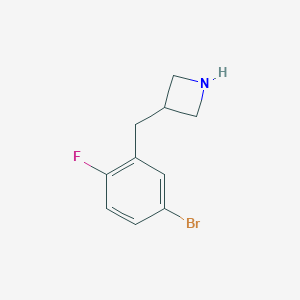molecular formula C10H11BrFN B121584 3-[(5-Bromo-2-fluorophenyl)methyl]azetidine CAS No. 937619-34-6