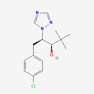 molecular formula C15H20ClN3O B1215844 (2R,3R)-1-(4-chlorophenyl)-4,4-dimethyl-2-(1,2,4-triazol-1-yl)pentan-3-ol CAS No. 82336-55-8