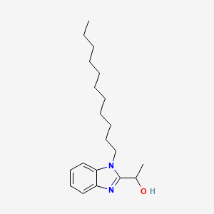 molecular formula C20H32N2O B12158463 1-(1-Undecylbenzimidazol-2-yl)ethan-1-ol 