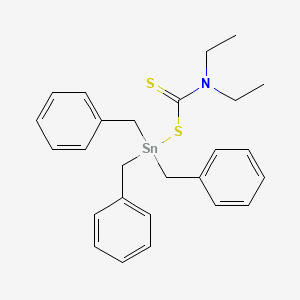 molecular formula C26H31NS2Sn B1215849 Tris(phenylmethyl)stannyl diethylaminomethanedithioate CAS No. 55349-54-7