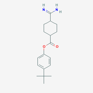 molecular formula C18H26N2O2 B121585 4-Amidinocyclohexanecarboxylic acid 4-tert-butylphenyl ester CAS No. 153235-96-2