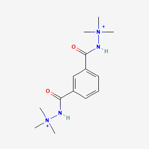 molecular formula C14H24N4O2+2 B1215853 Trimethyl-[[3-[(trimethylazaniumyl)carbamoyl]benzoyl]amino]azanium 