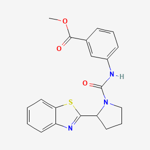 molecular formula C20H19N3O3S B12158550 Methyl 3-({[2-(1,3-benzothiazol-2-yl)pyrrolidin-1-yl]carbonyl}amino)benzoate 