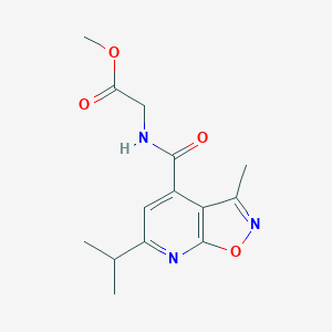 molecular formula C14H17N3O4 B12158558 methyl N-{[3-methyl-6-(propan-2-yl)[1,2]oxazolo[5,4-b]pyridin-4-yl]carbonyl}glycinate 