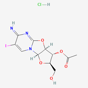 molecular formula C11H13ClIN3O5 B1215859 Anhydro-araic 3'-acetate CAS No. 51391-98-1