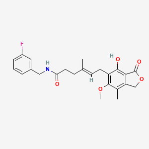 molecular formula C24H26FNO5 B12158595 (4E)-N-(3-fluorobenzyl)-6-(4-hydroxy-6-methoxy-7-methyl-3-oxo-1,3-dihydro-2-benzofuran-5-yl)-4-methylhex-4-enamide 