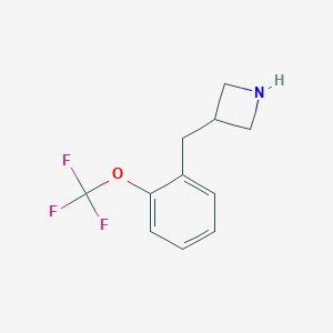 molecular formula C11H12F3NO B121586 3-[[2-(Trifluoromethoxy)phenyl]methyl]azetidine CAS No. 937612-31-2