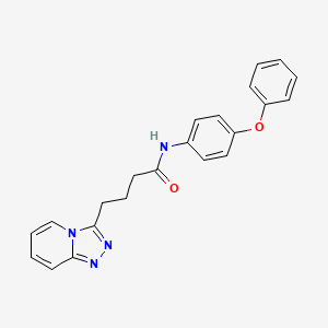 molecular formula C22H20N4O2 B12158607 4-([1,2,4]triazolo[4,3-a]pyridin-3-yl)-N-(4-phenoxyphenyl)butanamide 
