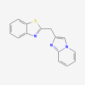 molecular formula C15H11N3S B12158682 2-(Imidazo[1,2-a]pyridin-2-ylmethyl)-1,3-benzothiazole 