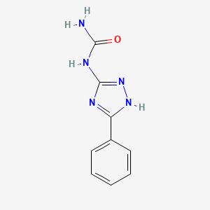 molecular formula C9H9N5O B1215875 N-(3-phenyl-1H-1,2,4-triazol-5-yl)urea CAS No. 6642-32-6