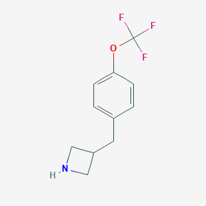 molecular formula C11H12F3NO B121588 3-{[4-(三氟甲氧基)苯基]甲基}氮杂环丁烷 CAS No. 937621-11-9