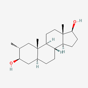 molecular formula C20H34O2 B1215880 2alpha-Methyl-5alpha-androstane-3beta,17beta-diol CAS No. 5197-60-4