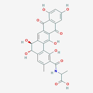 molecular formula C27H21NO11 B1215885 11-O-Demethylpradimicinone I 