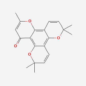 molecular formula C20H20O4 B1215888 Spathelia bischromene CAS No. 34411-93-3