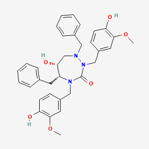 (5R,6R)-2,4-Bis-(4-hydroxy-3-methoxybenzyl)-1,5-dibenzyl-3-oxo-6-hydroxy-1,2,4-triazacycloheptane