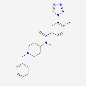 molecular formula C21H24N6O B12159007 N-(1-benzylpiperidin-4-yl)-4-methyl-3-(1H-tetrazol-1-yl)benzamide 