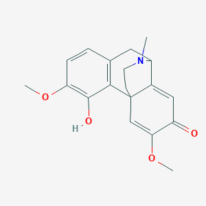 molecular formula C19H21NO4 B1215903 4-Hydroxy-3,6-dimethoxy-17-methyl-5,6,8,14-tetradehydromorphinan-7-one 