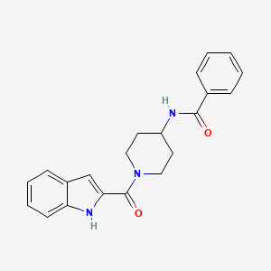 molecular formula C21H21N3O2 B12159047 N-[1-(1H-indol-2-ylcarbonyl)piperidin-4-yl]benzamide 