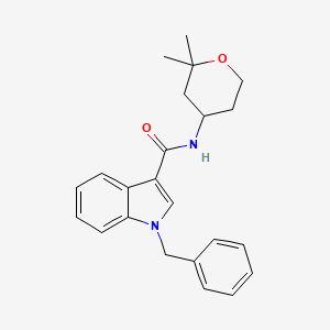 molecular formula C23H26N2O2 B12159124 1-benzyl-N-(2,2-dimethyltetrahydro-2H-pyran-4-yl)-1H-indole-3-carboxamide 