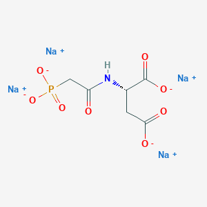 molecular formula C6H6NNa4O8P B1215914 N-(Phosphonoacetyl)-L-aspartic acid tetrasodium salt CAS No. 60342-56-5