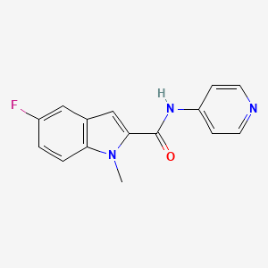 molecular formula C15H12FN3O B12159155 5-fluoro-1-methyl-N-(pyridin-4-yl)-1H-indole-2-carboxamide 