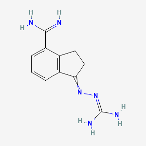 2-(4-Carbamimidoyl-2,3-dihydro-1H-inden-1-ylidene)hydrazinecarboximidamide