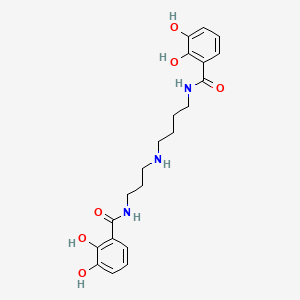 molecular formula C21H27N3O6 B1215921 N(1),N(8)-Bis(2,3-dihydroxybenzoyl)spermidine CAS No. 54135-84-1