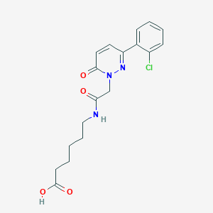 molecular formula C18H20ClN3O4 B12159256 6-({[3-(2-chlorophenyl)-6-oxopyridazin-1(6H)-yl]acetyl}amino)hexanoic acid 