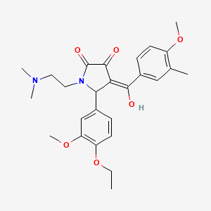 molecular formula C26H32N2O6 B12159267 1-[2-(dimethylamino)ethyl]-5-(4-ethoxy-3-methoxyphenyl)-3-hydroxy-4-[(4-methoxy-3-methylphenyl)carbonyl]-1,5-dihydro-2H-pyrrol-2-one 