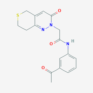 molecular formula C17H17N3O3S B12159292 N-(3-acetylphenyl)-2-(3-oxo-3,5,7,8-tetrahydro-2H-thiopyrano[4,3-c]pyridazin-2-yl)acetamide 