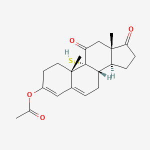 molecular formula C21H26O4S B1215933 3-(Acetyloxy)-9-mercaptoandrosta-3,5-diene-11,17-dione CAS No. 6638-25-1