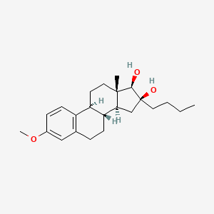 molecular formula C23H34O3 B1215934 16-Butyl-3-methoxy-estra-1,3,5(10)-triene-16beta,17beta-diol CAS No. 7153-18-6
