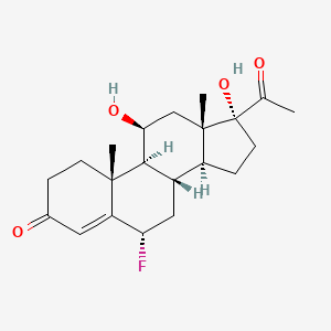 molecular formula C21H29FO4 B1215935 6alpha-Fluoro-11beta,17-dihydroxyprogesterone CAS No. 1443-95-4