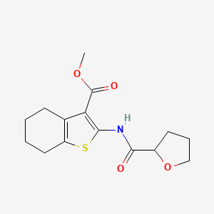 molecular formula C15H19NO4S B12159436 Methyl 2-[(tetrahydrofuran-2-ylcarbonyl)amino]-4,5,6,7-tetrahydro-1-benzothiophene-3-carboxylate 