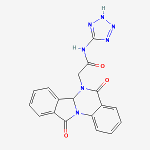 molecular formula C18H13N7O3 B12159453 2-(5,11-dioxo-6a,11-dihydroisoindolo[2,1-a]quinazolin-6(5H)-yl)-N-(2H-tetrazol-5-yl)acetamide 